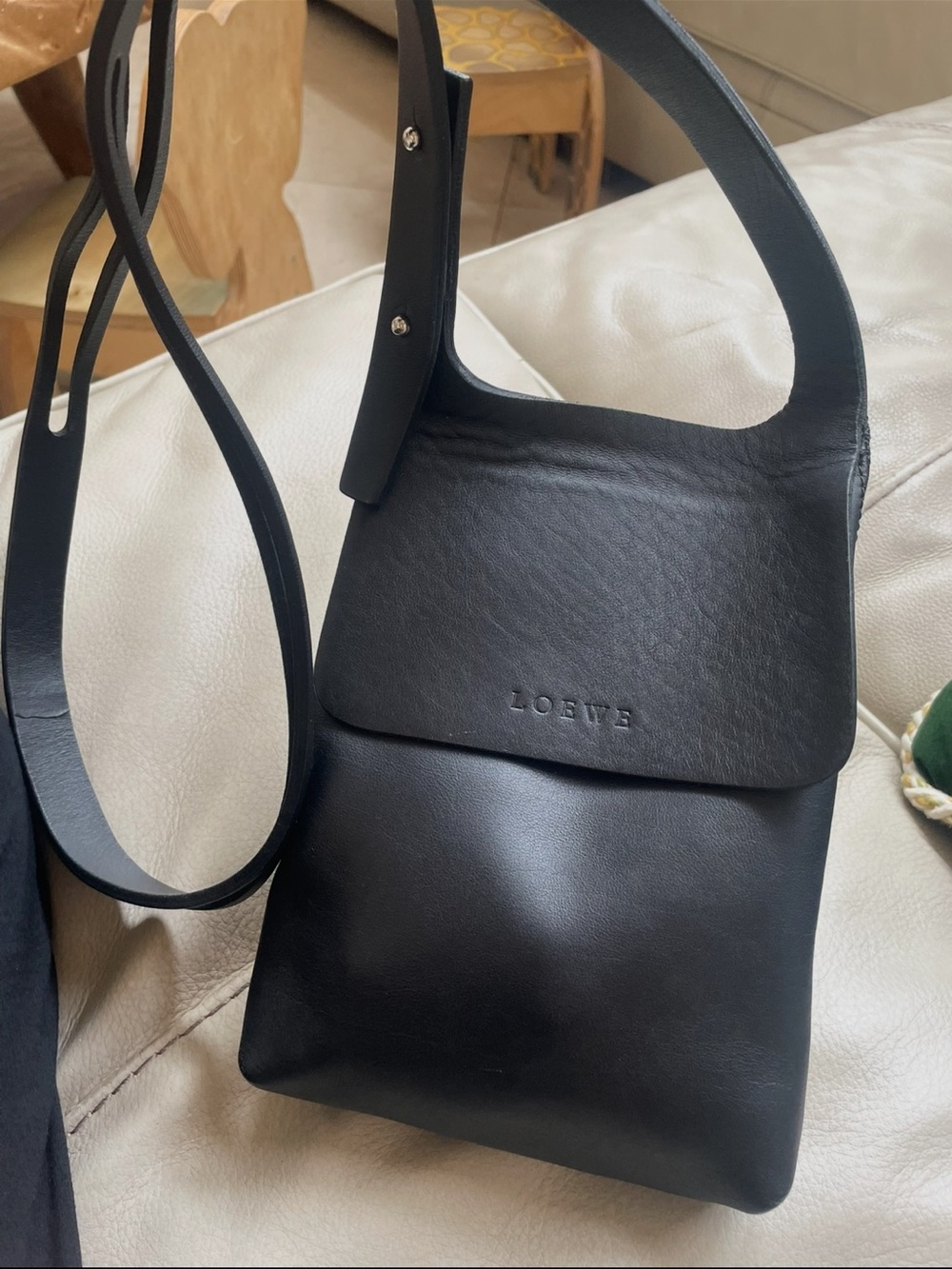 Loewe black leather crossbody Unisex